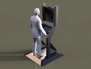 quiosque ambiente projeto cabine imformação estação caixa digital jogos phone rede internet passatempo faça 3d print model - Mito3D