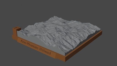 Kioto montañas montaña paisaje volcán terreno ambiente naturaleza fotogrametría elevación dem Ciencias 3d print model - Mito3D