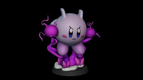 Kirby mewtwo pokemon tarjeta nintendo personaje juguetes juego Arte lindo anime juegos esculturas 3d print model - Mito3D