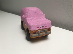 kirby wagen schluck mund voll einfach to farbe nintendo rosa spiel charakter video niedlich bezaubernd spiele spielzeuge zubehör 3d print model - Mito3D