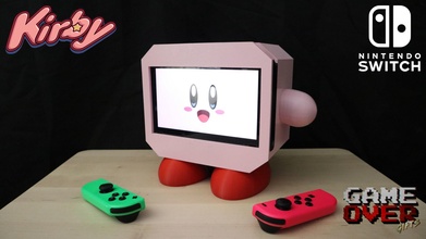 kirby nintendo switch stand 3d print model videogames videogamecharacter kirbynintendoswitchstand diy hobby gaming gameaccessories accessories video game games toys gameovergifts gameoverjt 3d print model - Mito3D