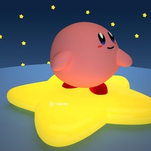 kirby pompas juego personaje nintendo rosado vídeo juegos juguetes 3d print model - Mito3D