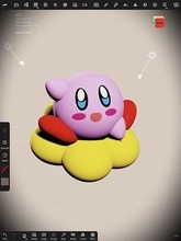 Kirby équitation étoile 3d impression nintendo Jeu nsw personnage console jeu vidéo mignonne 3dprint Jeux jouets 3d print model - Mito3D