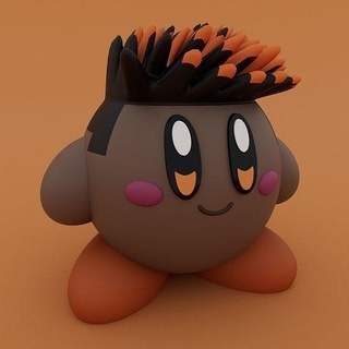 Kirby Anka kuşu yiğit nintendo oyunlar karakter oyun oyuncaklar Şirin Sanat heykeller adam karikatür tasarım oyuncak fantezi heykel yazdırılabilir 3d print model - Mito3D