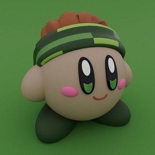 Kirby skye valoroso personagem jogos Nintendo brinquedos arte fofa esculturas roupas mulher brinquedo escultura Projeto desenho animado imprimível 3d print model - Mito3D