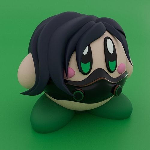 Kirby engerek yiğit oyun Sanat kobra sürüngen yılan oyuncaklar karakter oyunlar heykeller tasarım heykel oyuncak yazdırılabilir funko pop kabarcık baş 3D print model - Mito3D