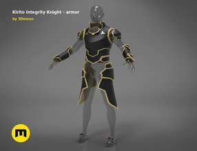 kirito armor - integrity knight accessories anime armored art cosplay costume japanese online rekiho kawahary replica sao series size sword wearable games toys 3d print model - Mito3D