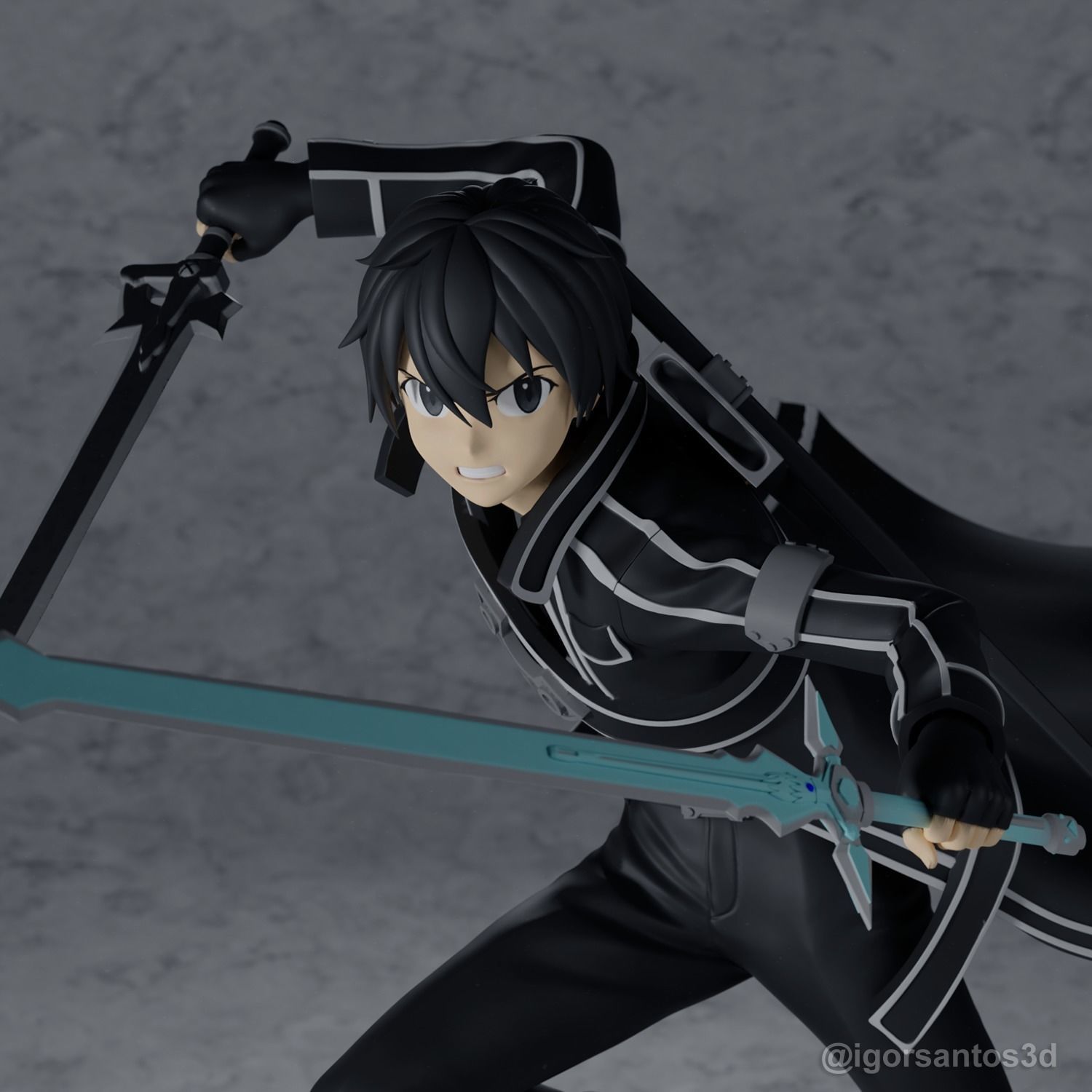 kirito kılıç sanat internet üzerinden anime sao asuna oyunlar oyuncaklar 3D print model - Mito3D