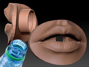öpücük dudaklar şişe şapka 4 öğeler toplamak kız sanat aşk kadın vücut fantezi gadget sevgili i̇çmek sıvı içme içecek ev mutfak yemek 3d print model - Mito3D