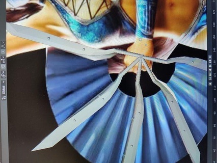 kitana blade fan sample mortalcombat stlfile cosplay replica art scans replicas 3d print model - Mito3D