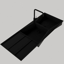 cucina Lavello nero rubinetto interni Casa cenare 3d print model - Mito3D