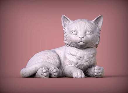kedi yavrusu yalanlar Yavru hayvan memeli vahşi Evcil Hayvan doğa heykel heykelcik hatıra mevcut 3d Yazdır model Sanat heykeller oyun Şirin 3d print model - Mito3D