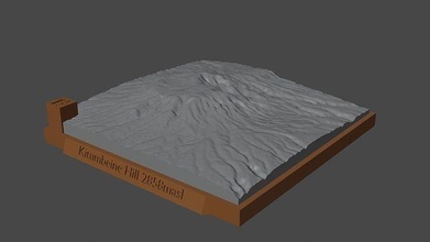 kitumbeine hill mountain landscape volcano terrain environment nature photogrammetry elevation dem science 3d print model - Mito3D