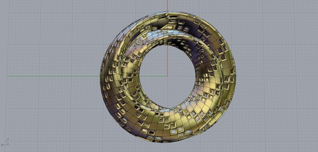 klein-Bohrungen in der Oberfläche Kunst klein Heuschrecke parametric architektonische details Bau engineering mathematische 3d print model - Mito3D