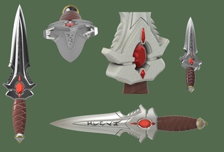 klingon concept dagger john eaves startrek star trek art prop replica model design hobby diy 3d print model - Mito3D
