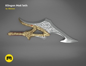 klingon mekleth - star trek jogos-brinquedos os acessórios lâmina detalhadas disruptor o filme printable separado estrela caminhada nave espada variações vingança a guerra arma jogos brinquedos de 3d print model - Mito3D
