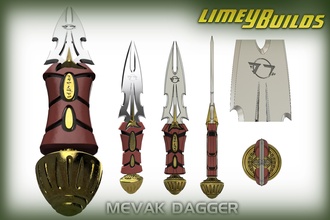 klingon mevak dagger startrek knife trek hobby diy 3d print model - Mito3D