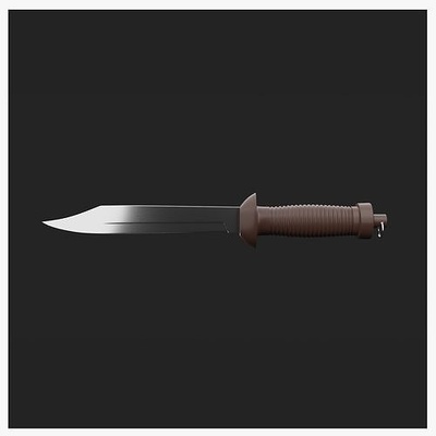 knife k7 military weapon melee blade steel kitchen cutting dagger sword game warrior fantasy house dining 3d print model - Mito3D