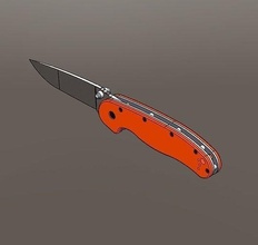 knife ontario rat ii folder sharp steel tool handle studio copy hobby diy hand tools 3d print model - Mito3D