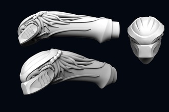 knife predator art cut alien 3d print model - Mito3D