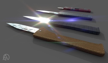 coltelli coltello luce splendente mischia lama tagliare cavaliere acciaio taglio lame arma armatura giochi giocattoli 3d print model - Mito3D