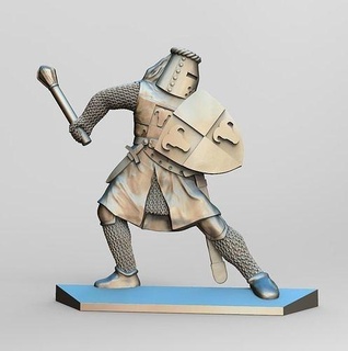 cavaliere 2 cavallo lancia spada armatura scudo casco figurina balestra frecce tavola gioco Giochi giocattoli arma medievale mischia pugnale lama 3d print model - Mito3D