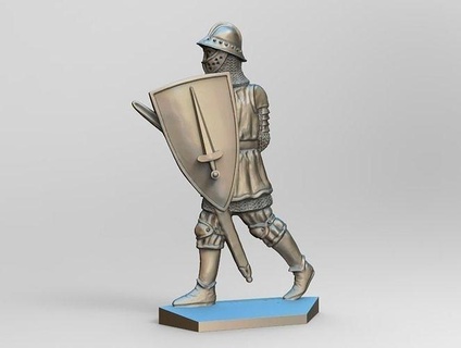 şövalye 9 at mızrak kılıç zırh kalkan kask heykelcik tatar yayı oklar yazı tahtası oyun oyunlar oyuncaklar silah Ortaçağa ait yakın dövüş hançer bıçak ağzı 3d print model - Mito3D
