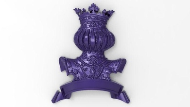 cavaleiro armaduras bandeira formato 3d modelo escudo topiaria coroa rei arte esculturas 3d print model - Mito3D
