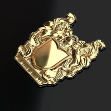 şövalye ceket kolları takı kolye altın mücevher yüzük Gümüş parlak Fikstür elmas cad 3d print model - Mito3D