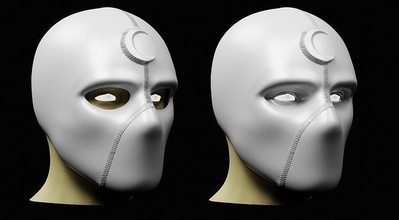 mr knight inspired mask face marvel props osplay budwin moon art moonkight hobby diy 3d print model - Mito3D