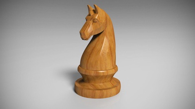 caballero trozo of ajedrez tablero juego juguete imprimible estilizado caballo rey estrategia juegos juguetes 3d print model - Mito3D