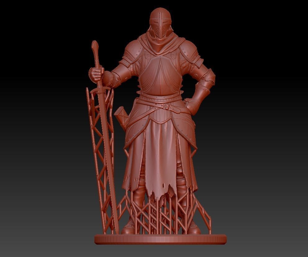 Chevalier scuplting animateur épée guerrier Roi bouclier armure fantaisie Jeux jouets planche 3D print model - Mito3D