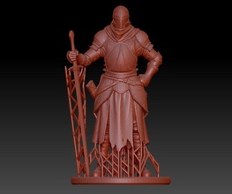 knight scuplting animator sword warrior king shield armor fantasy games toys board 3d print model - Mito3D