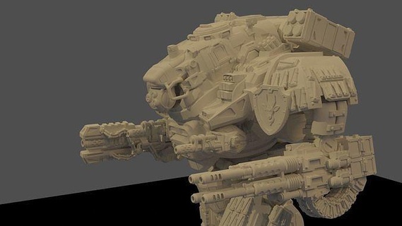 chevalier lynx marteau guerre 40k mechwarrior mech blindé robot impérial Chevalier Titan tomber chute Titans Jeux jouets planche 3d print model - Mito3D
