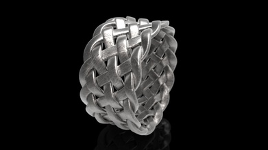 knot band ring bindings knots pattern 3dmodel rhinoceros selling gold silver jewelry jewel knotband 3dprint matrix keyshot ornament tracery rings solidscape 3d print model - Mito3D