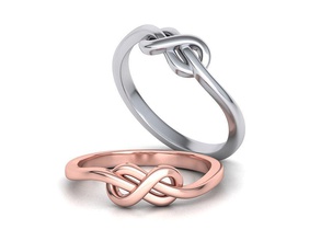 knot infinity forever ring 3dmodel rings fashion promise wedding printable cad usa canada uk knots love jewelry bridal celtic delicate 3d print model - Mito3D