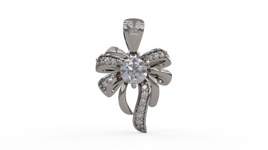 düğüm kolye 69 altın mücevher takı gümüş yazdırılabilir elmas kadın moda düğün solitaire safir yakut aşk eğilmek kravat sevgili 3d print model - Mito3D