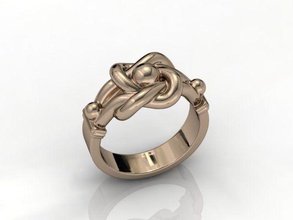 knot ring fashion celtic beautiful jewel cad love couple silver gold wedding engagement special anniversary elegant exclusive lux diamond other 3d print model - Mito3D