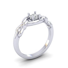 noeud de la bague bijoux nœud l'engagement mode le diamant élégant les anneaux 3d print model - Mito3D