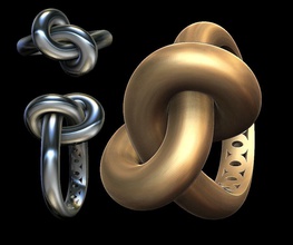 knot ring jewelry model print printable jewel fashion metallic art silver rings 3d print model - Mito3D