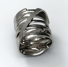 knot ring 3 jewelry steel fashion printable rings 3d print model - Mito3D