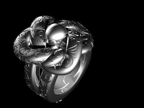 noeud de la sonnerie bijoux conception nœud l'anneau art l'amour les anneaux 3d print model - Mito3D
