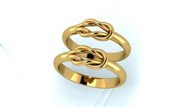 knot wedding ring jewelry engate jewel rings 3d print model - Mito3D