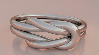 annodato anello gioielli gioiello il nodo anelli 3d print model - Mito3D