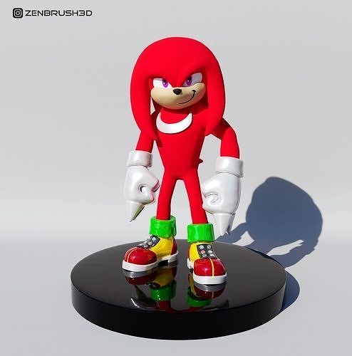 knuckles - sonic amy rose shadow hedgehog doctor eggman metal blaze cat miles bat games toys board art sculptures 3D print model - Mito3D