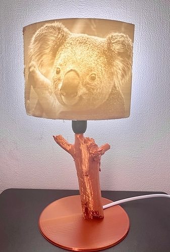 koala Lamba ışık aydınlatma iç Lampe ev 3D print model - Mito3D