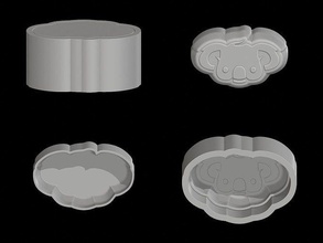 coala molde bricolaje diy comida jabón spa belleza bomba baño bañera arte moldeado pasatiempo 3d print model - Mito3D