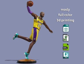kobe bryant pronto colore 3d stampa scultura nba pallacanestro giocatore laker uomo maschio uomini carattere umano sport giocattoli giochi 3d print model - Mito3D