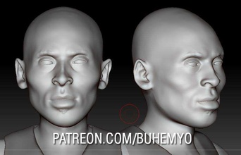 kobe bryant games-toys head face bald human body people games toys 3d print model - Mito3D
