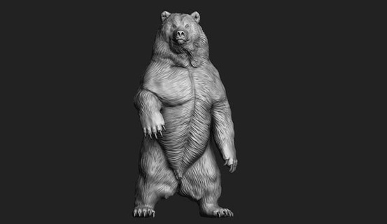 kodiak Kahverengi ayı 3d Yazdır model canavar boz yaratık doğa oyuncak kürklü fantezi kurgusal hayvan memeli vahşi Afrika Alaska Boz orman yılmaz heykeller koda Sanat 3d print model - Mito3D